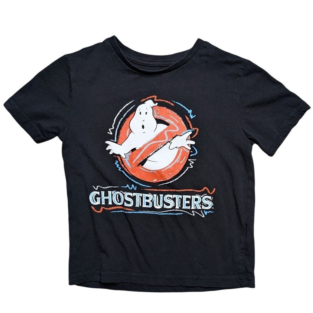 Ghostbusters Kids Small size 6 Black Graphic Short Sleeve Tee Shirt